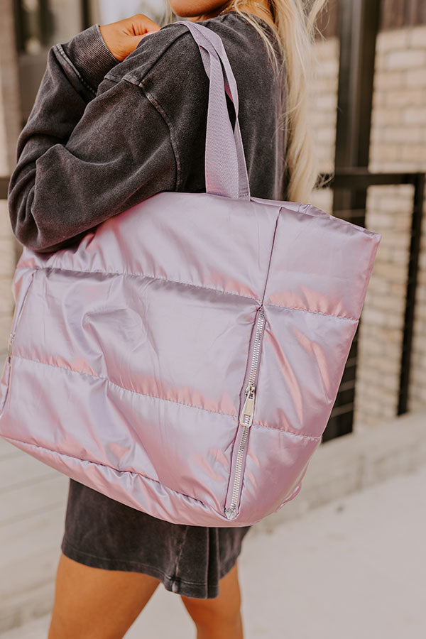 Premium Lavender Puffer Tote - Ultimate Weekend Companion