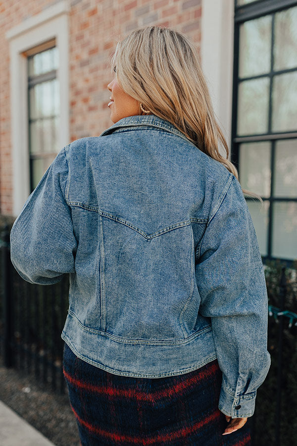 Premium Denim Blazer - Curves Edition