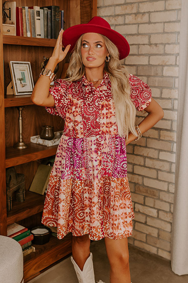 Ultimate Pretty & Playful Button-Down Mini Dress