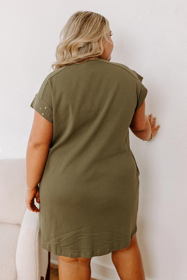 Ultimate Olive Curves Casual Mini Dress