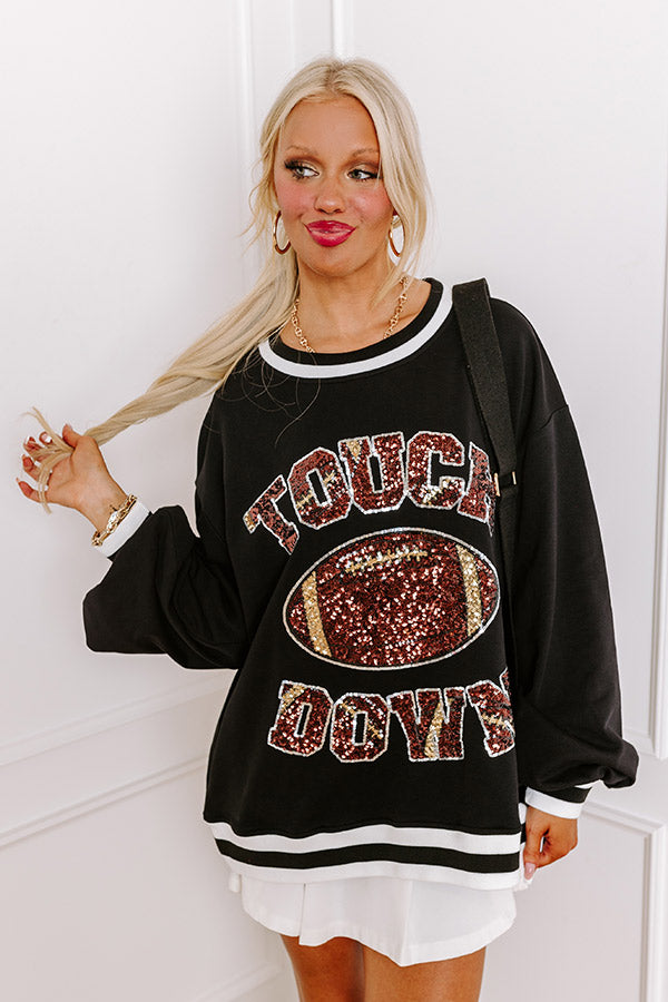 Ultimate Touchdown Glam Oversized Sweatshirt
