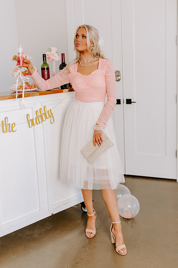 Premium Bliss Cream Tulle Skirt - Ultimate Elegance