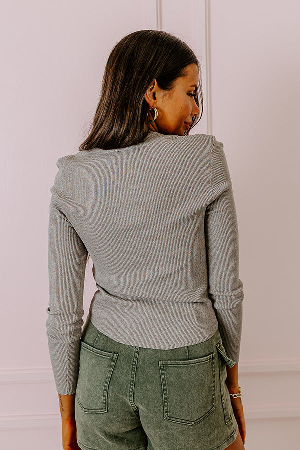 Premium Grey Dream Knit Top - Ultimate Comfort & Style