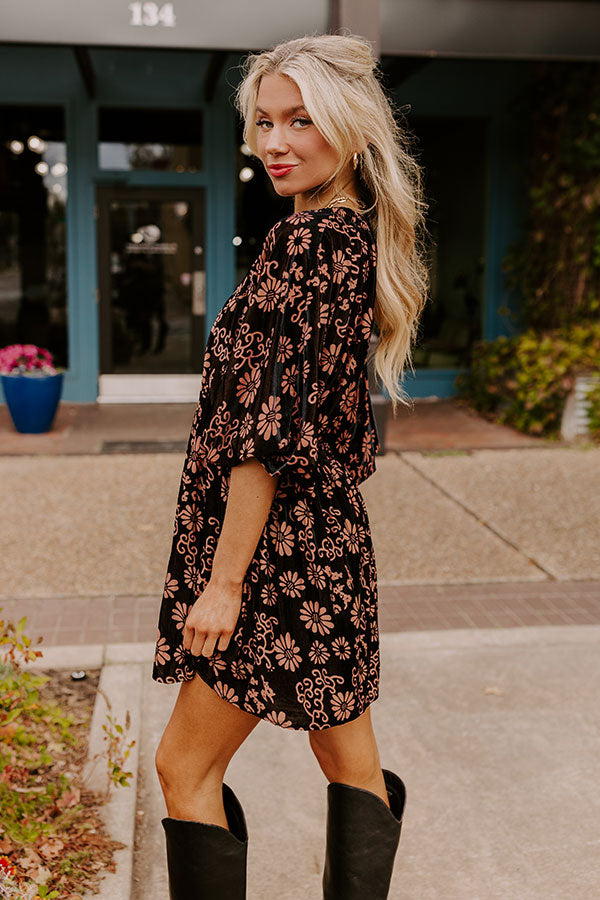 Ultimate Paris Nights Floral Velvet Mini Dress