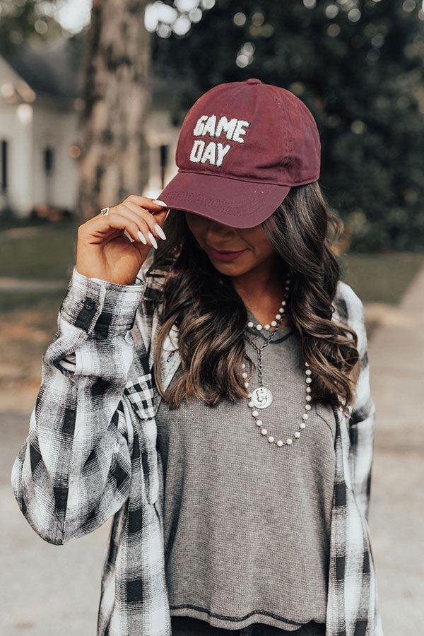 Premium Game Day Maroon Baseball Cap