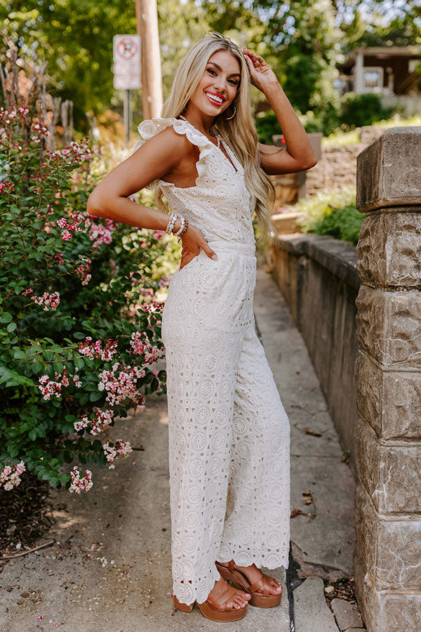 Premium Bohemian Crochet Jumpsuit - Ivory