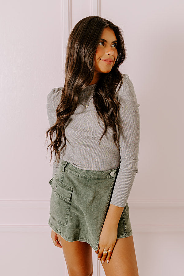 Premium Grey Dream Knit Top - Ultimate Comfort & Style