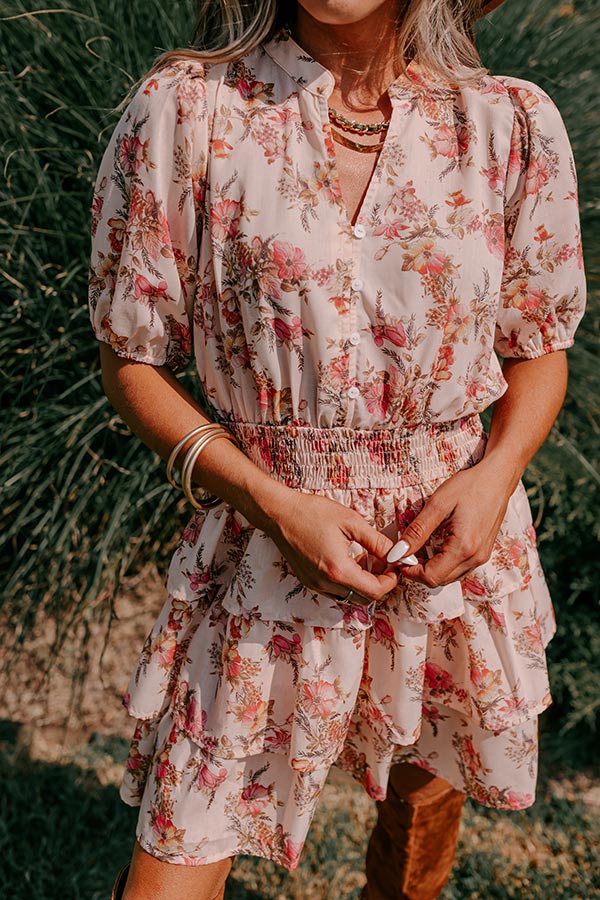 Premium Romantic Floral Mini Dress - Ultimate Date Night Style