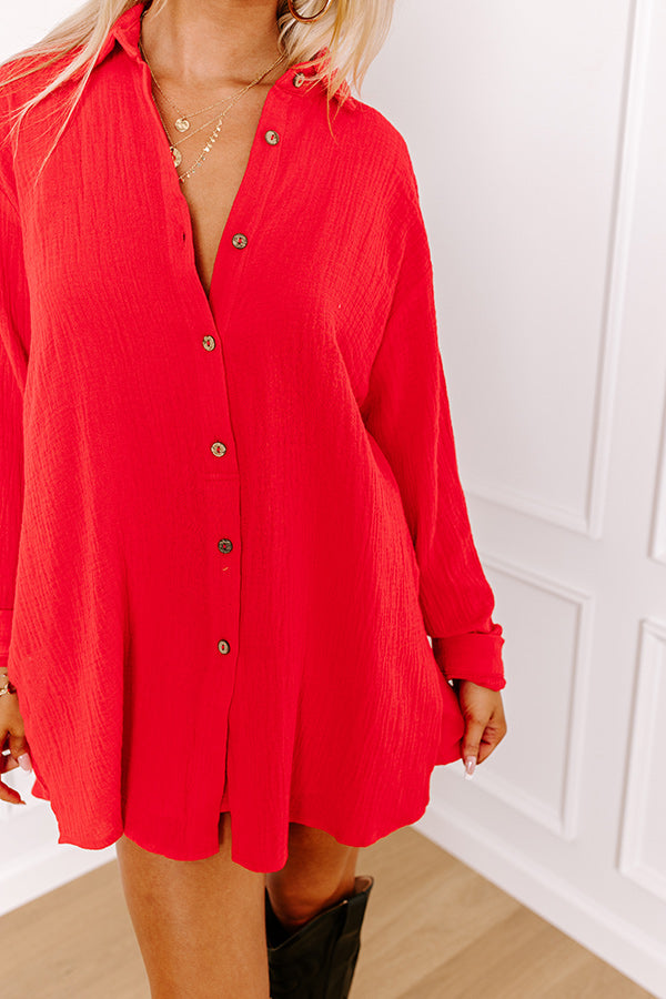 Premium Red Breezy Chic Romper - Ultimate Style & Comfort