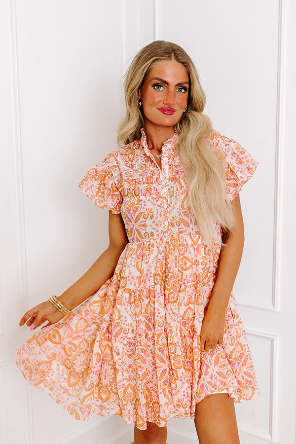 Ultimate Sunday Mimosas Floral Mini Dress