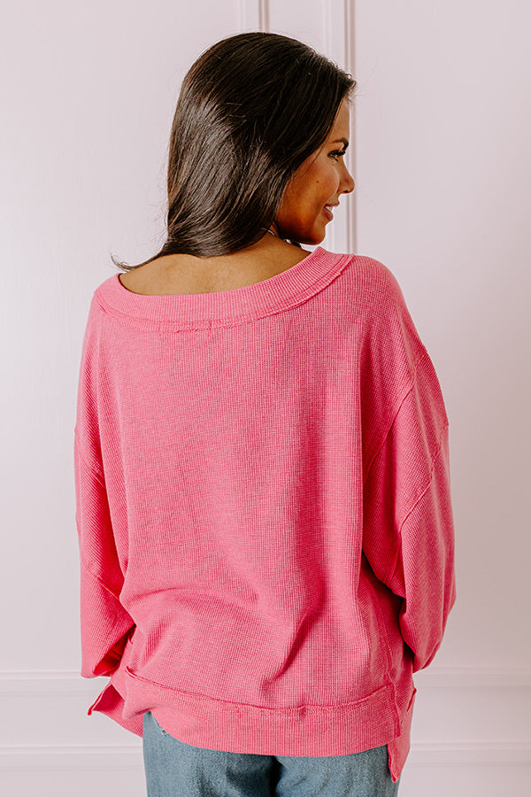 Ultimate Springtime Sips Waffle Knit Top