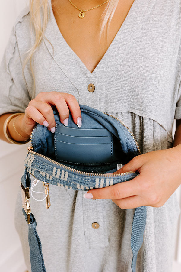 Premium Statement Woven Fanny Pack - Medium Wash