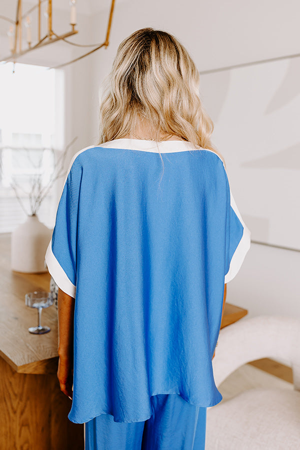 Premium Brooklyn Babe Shift Top - Ocean Blue | Ultimate City Chic