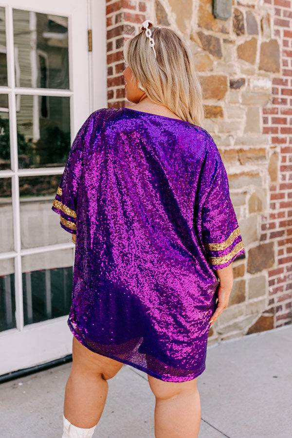 Ultimate Glam Sequin Mini Dress - Purple Curves Collection