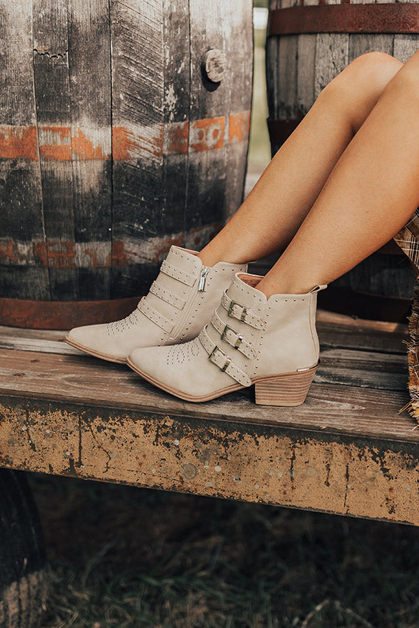 Ultimate Faux Leather Booties in Birch – Premium Comfort & Style