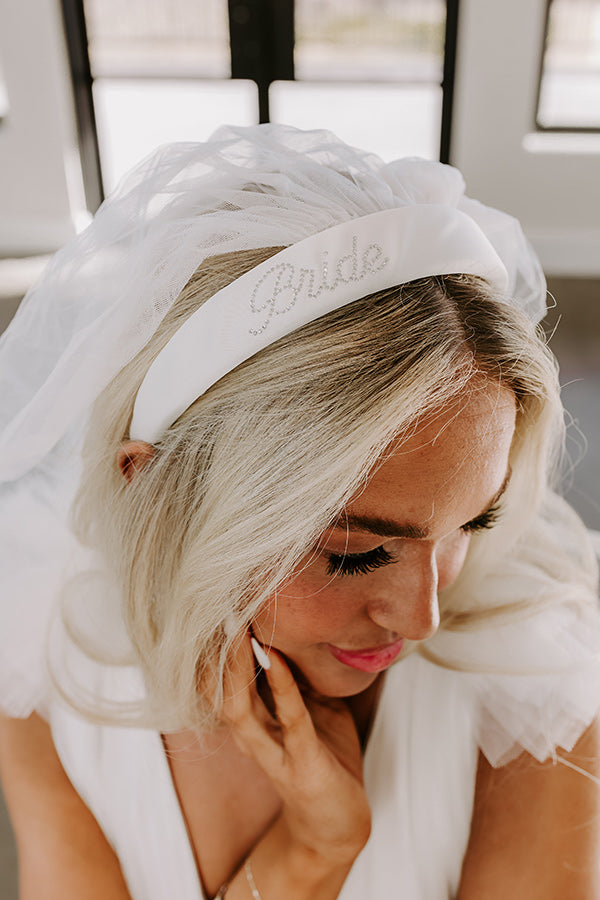 Ultimate Bridal Elegance: Embellished 'Bride' Veil Headband