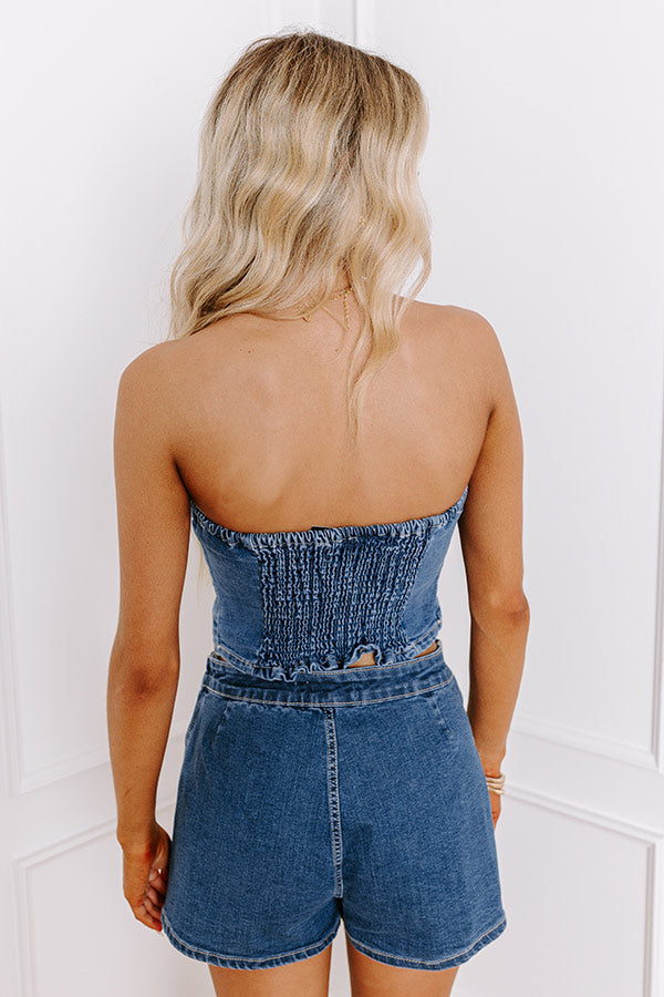 Ultimate Uptown Denim Crop Top – Effortless Chic for Every Occasion