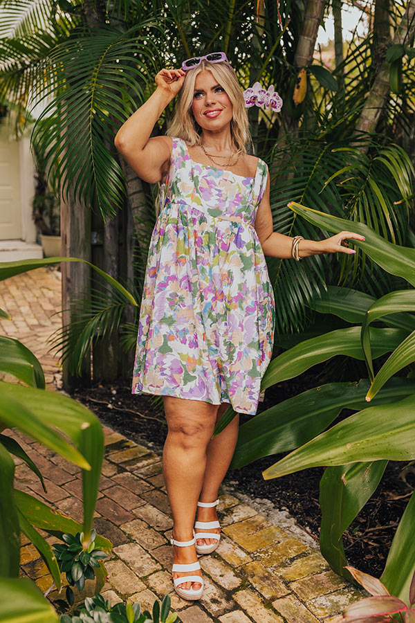 Premium Orchid Curves Floral Romper - Ultimate Summer Style