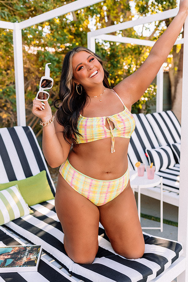 Ultimate Plus Size Siren Bikini Bottoms - Pretty Plaid Curves