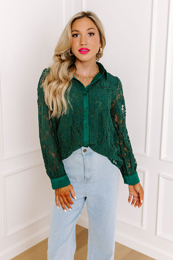 Ultimate Lace Button-Up Shirt: Fairest Of Them All