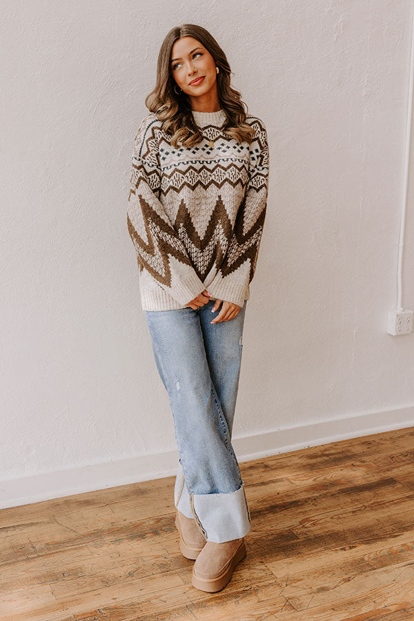 Premium Fireside S'mores Knit Sweater - Ultimate Cozy Style