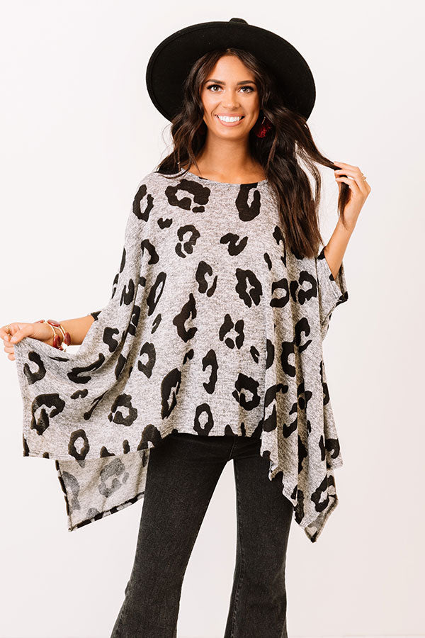 Ultimate Chic Leopard Print Tunic - Premium Grey Shift Dress