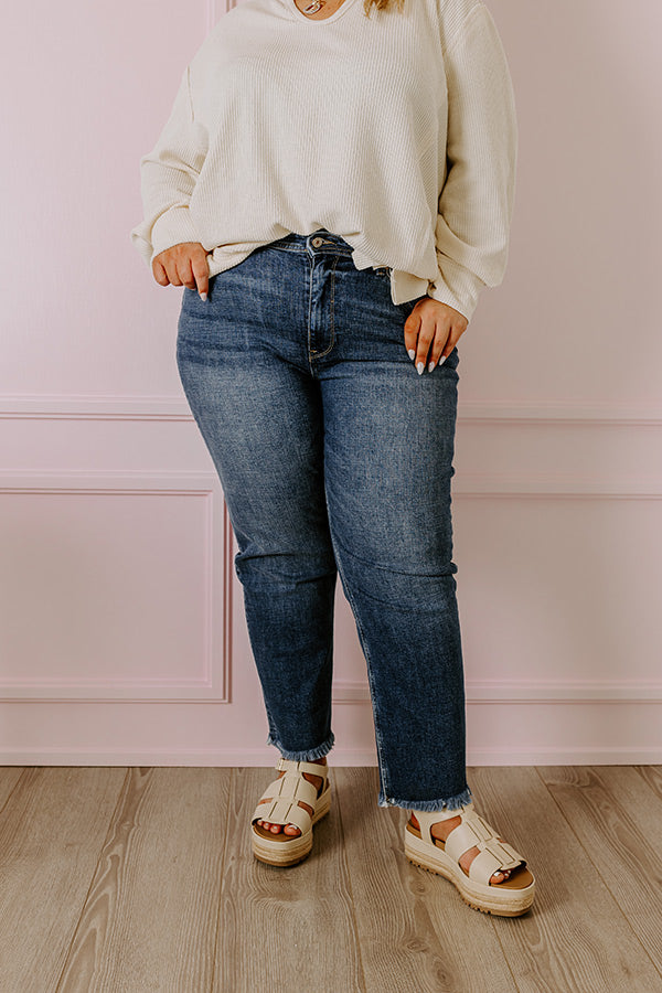 Premium High Waist Straight Leg Jeans - Ultimate Fit for Curves