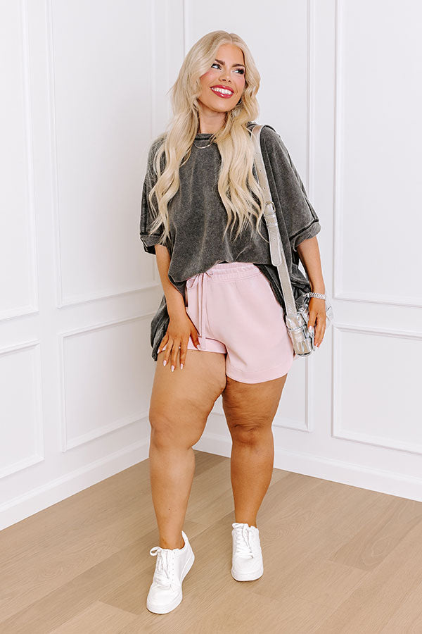 Premium Vintage Black Curves Oversized Tee - Effortless Vibes Mineral Wash