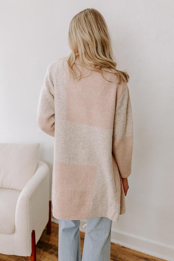 Premium Apple Spiced Wishes Knit Coat - Soft Pink