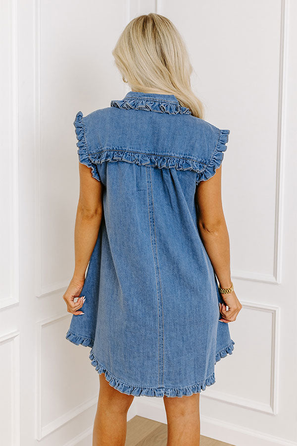 Ultimate Chic Denim Mini Dress - Happy Life Collection