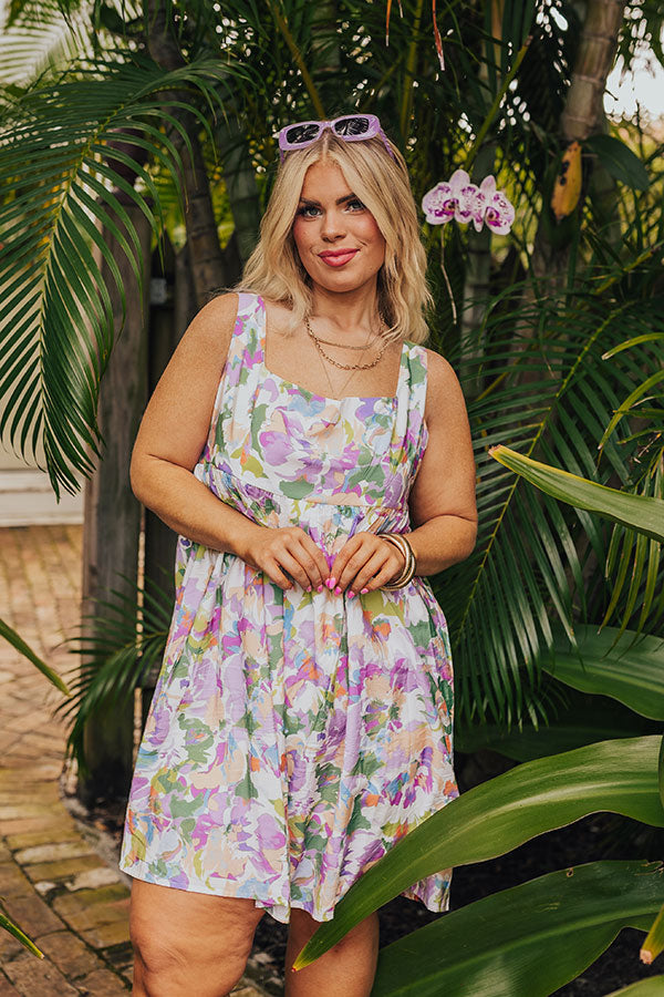 Premium Orchid Curves Floral Romper - Ultimate Summer Style