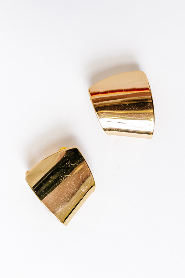 Premium Art Deco Gold Statement Earrings