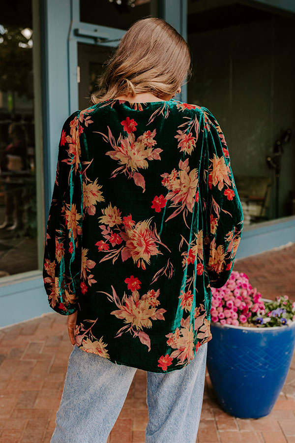 Premium Velvet Burnout Floral Top - Sweet Escape Collection