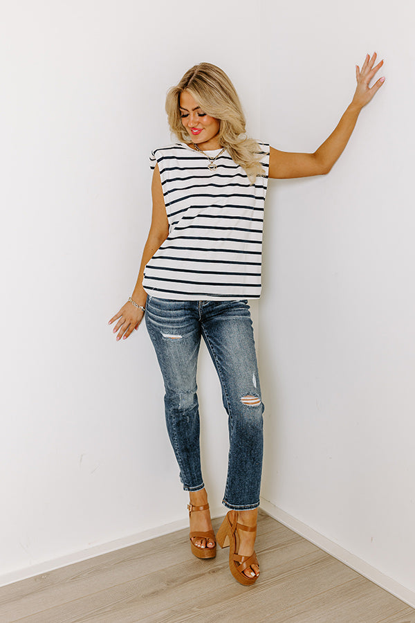 Premium Stripe Crew Neck Top - Ultimate Comfort & Style