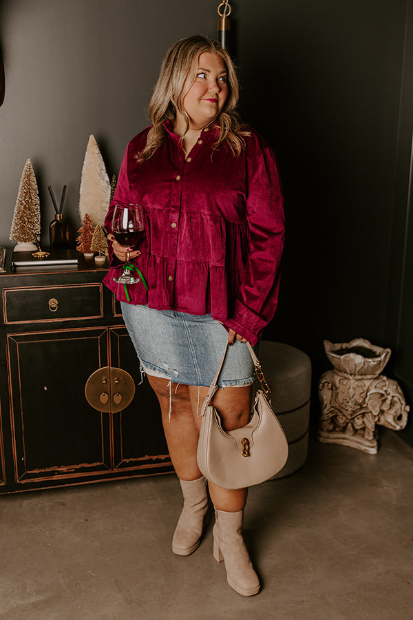 Premium Sonoma Sways Shift Top - Wine Curves Edition