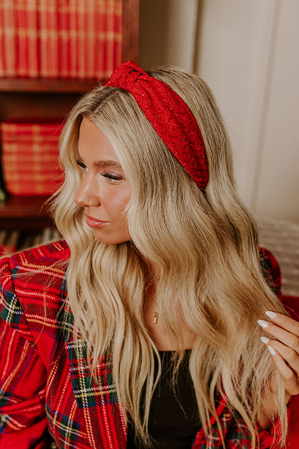 Premium Holiday Harmony Tweed Headband - Ultimate Red Style Upgrade