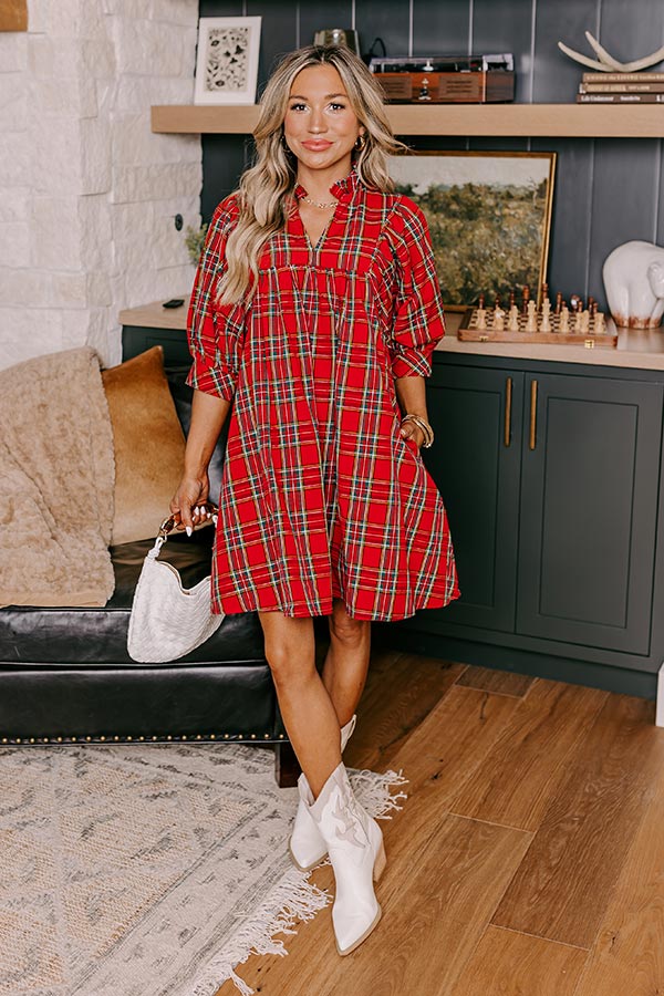 Premium Cheerful Energy Plaid Mini Dress - Ultimate Seasonal Wardrobe Upgrade