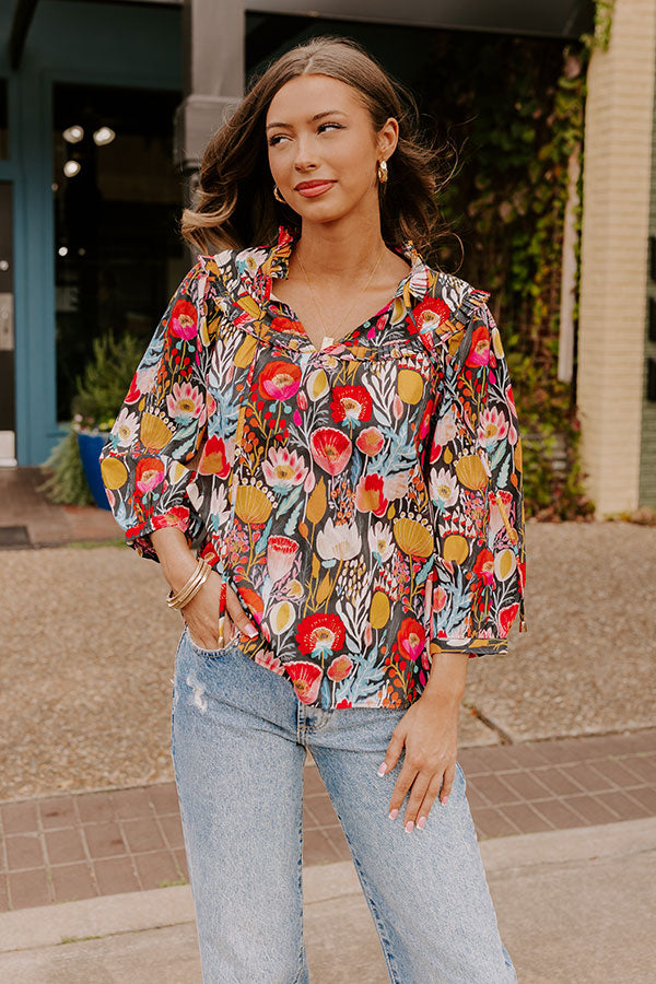 Premium Floral Ruffle Top - Ultimate Style Upgrade