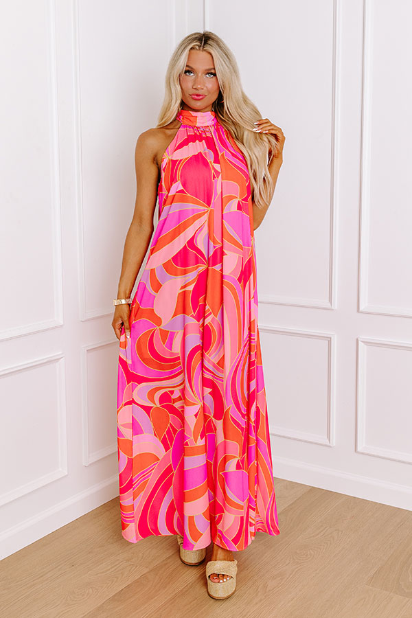 Premium Loving Moment Maxi Dress - Vibrant Pink Elegance