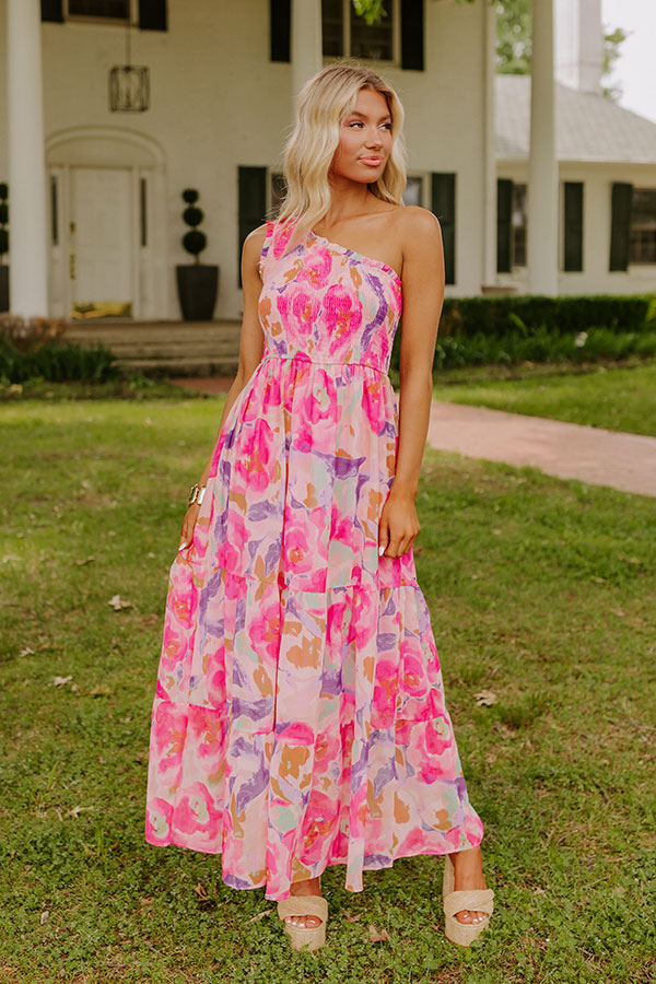 Ultimate Blossom Gala One Shoulder Maxi Dress