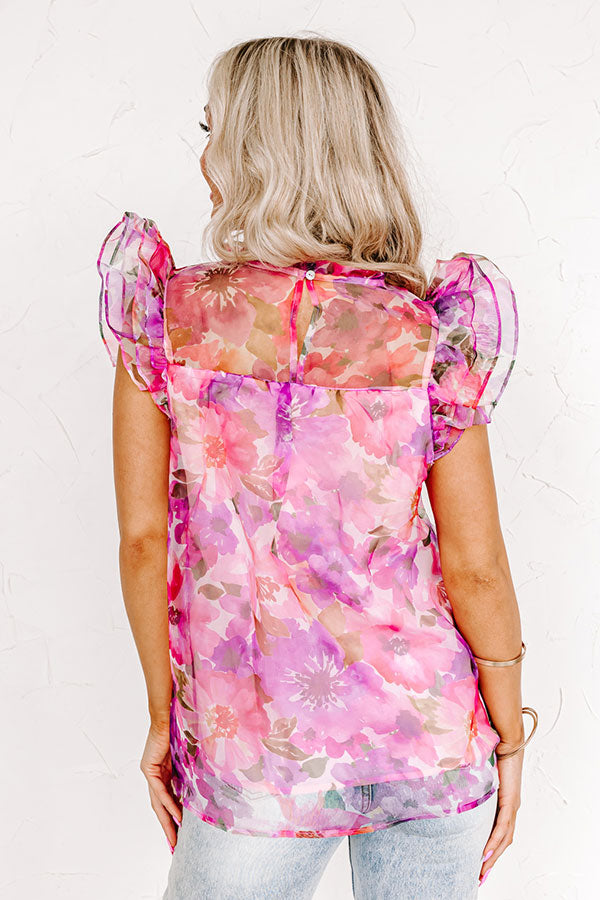 Premium Bloom Floral Chiffon Top