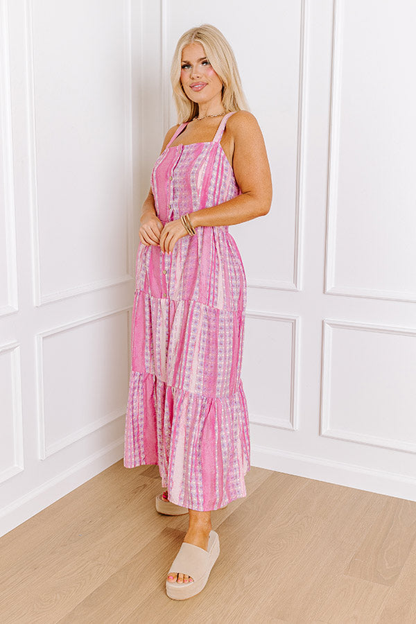 Premium Santa Barbara Midi Dress in Blush Curves