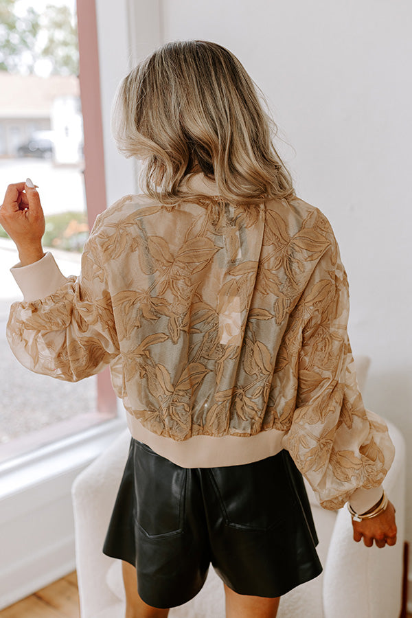 Ultimate Statement Velvet Burnout Bomber Jacket - Luxe Floral Design