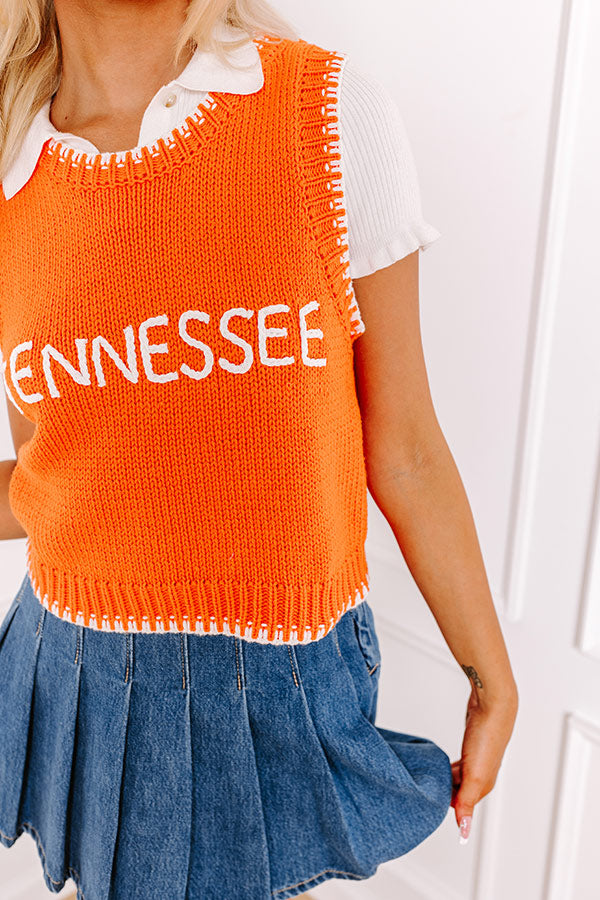 Premium Tennessee Knit Vest Top - Ultimate Game Day Style