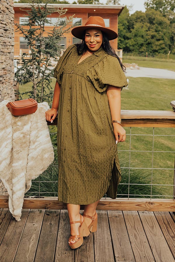 Premium Olive Curves Maxi Dress - Ultimate Style for Every Occasion