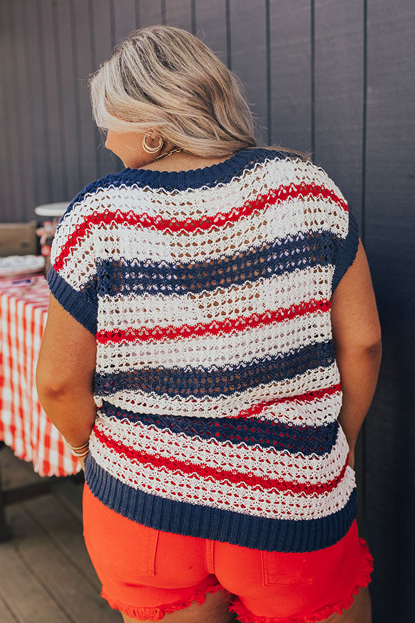 Premium Lake Days Knit Stripe Top - Ultimate Comfort for Curves