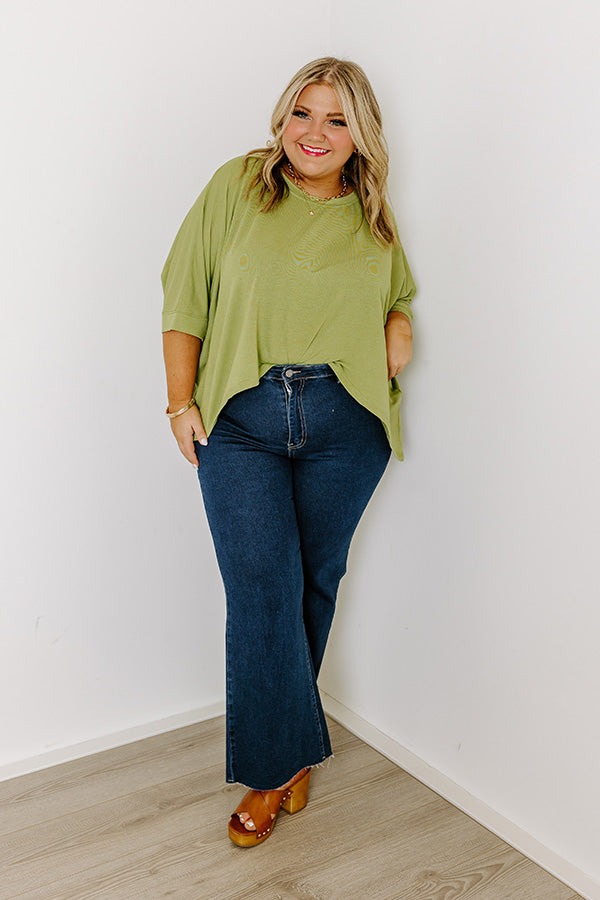 Ultimate Lime Punch Curves Shift Top - Trendy & Comfortable