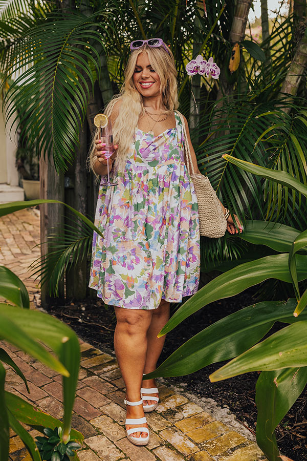 Premium Orchid Curves Floral Romper - Ultimate Summer Style