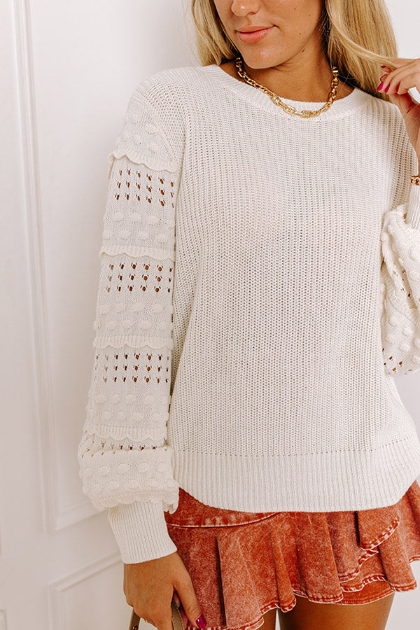 Ultimate Cityscape Charm Knit Sweater Top - Cream