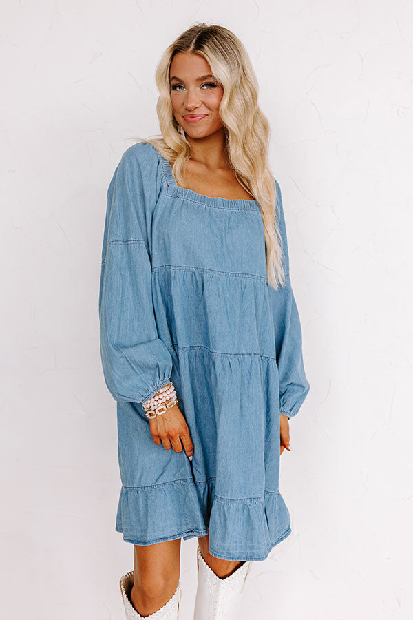 Ultimate Chambray Mini Dress - Effortless Style & Comfort